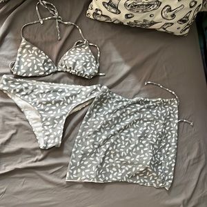 Sage Green 3 piece bathing suit